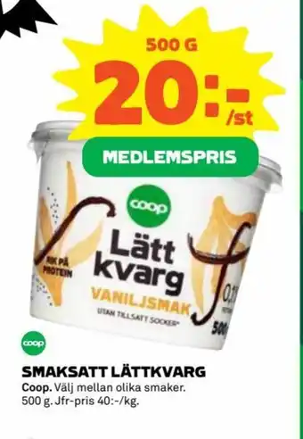 Coop Extra SMAKSATT LÄTTKVARG Coop erbjuda
