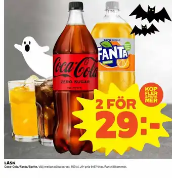 Coop Extra LÄSK Coca-Cola/Fanta/Sprite erbjuda