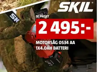 Bauhaus SKIL MOTORSÅG 0534 AA 1X4.0AH BATTERI erbjuda