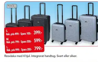 Bo Ohlsson Resväska med 4 hjul. Integrerat handtag erbjuda