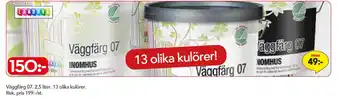Bo Ohlsson Väggfärg 07. 2,5 liter. 13 olika kulörer erbjuda