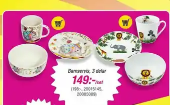 Guldfynd Barnservis, 3 delar erbjuda