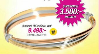 Guldfynd Armring i 18K trefärgat guld erbjuda