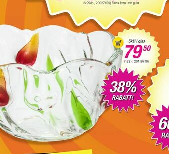 Guldfynd Skål i glas erbjuda