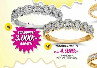 Guldfynd 69 diamanter 0,20 ct erbjuda