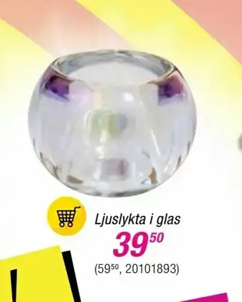 Guldfynd Ljuslykta i glas erbjuda