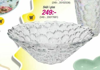 Guldfynd Skål i glas erbjuda