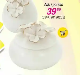 Guldfynd Ask i porslin erbjuda