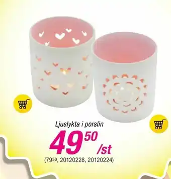 Guldfynd Ljuslykta i porslin erbjuda