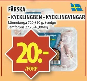 Matvärlden Tensta Färska • kycklingben • kycklingvingar erbjuda
