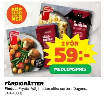 Coop Daglivs Färdigrätter erbjuda