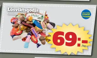 Bonum Matmarknad Lösviktsgodis erbjuda