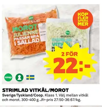 Coop Daglivs Strimlad vitkål/morot erbjuda