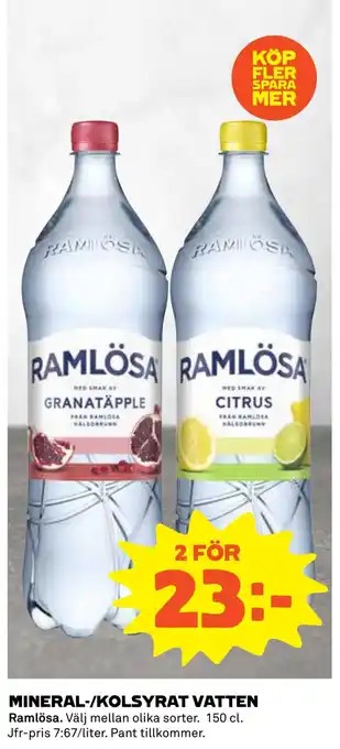 Coop Daglivs Mineral-/kolsyrat vatten erbjuda