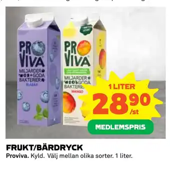 Coop Daglivs Frukt/bärdryck erbjuda