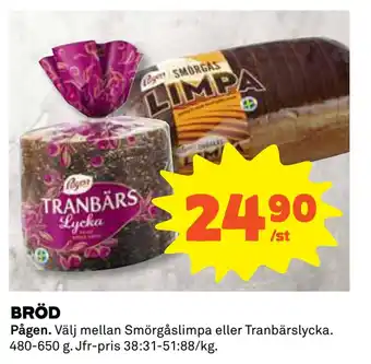 Coop Daglivs Bröd erbjuda