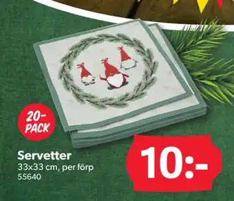 DollarStore Servetter erbjuda