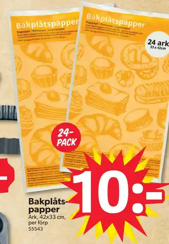 DollarStore Bakplåtspapper erbjuda