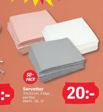 DollarStore Servetter erbjuda