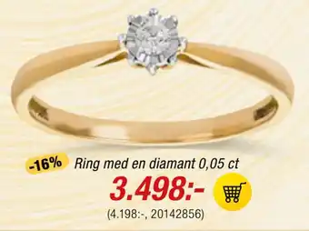 Guldfynd Ring med en diamant 0,05 ct erbjuda