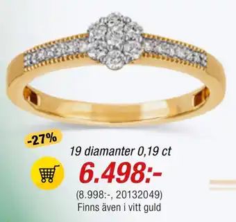 Guldfynd 19 diamanter 0,19 ct erbjuda