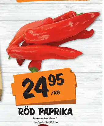 Bazaar Food market Röd paprika erbjuda