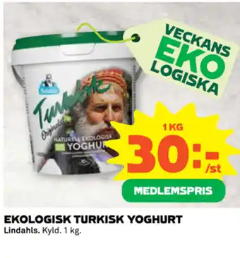 Coop EKOLOGISK TURKISK YOGHURT erbjuda