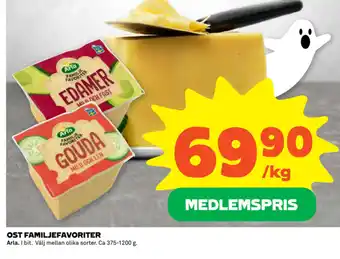 Coop OST FAMILJEFAVORITER Arla erbjuda