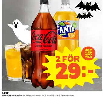 Coop LÄSK Coca-Cola/Fanta/Sprite erbjuda