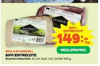 Stora Coop BIFF/ENTRECOTE erbjuda