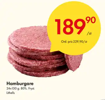 Snabbgross Hamburgare 24x150g erbjuda