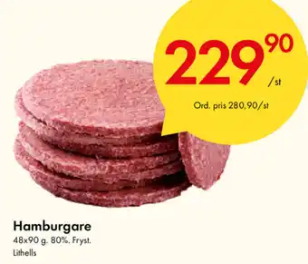Snabbgross Hamburgare 48x90g erbjuda