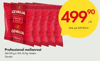 Snabbgross Gevalia Professional mellanrost 48x100g erbjuda