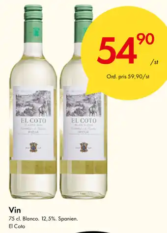 Snabbgross El Coto Vin Blanco 75cl erbjuda