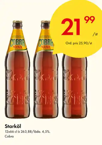 Snabbgross Cobra Starköl 12x66cl erbjuda
