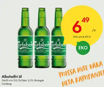 Snabbgross Carlsberg Alkoholfri öl 24x33cl erbjuda