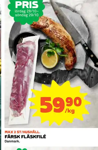 Färsk fläskfilé