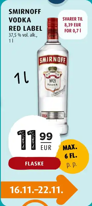 Scandinavian Park Smirnoff vodka red label erbjuda
