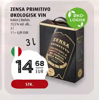 Scandinavian Park Zensa primitivo økologisk vin erbjuda