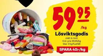 minmatbutik Lösviktsgodis erbjuda