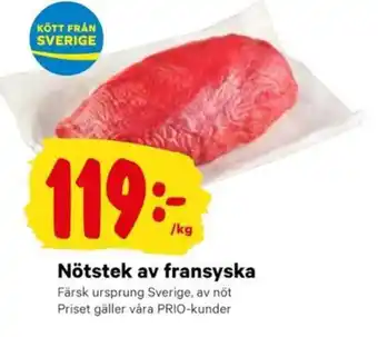 minmatbutik Nötstek av fransyska erbjuda