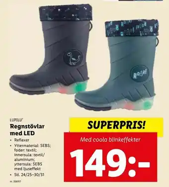 Lidl Regnstövlar med LED erbjuda