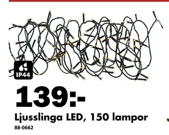 Ljusslinga led, 150 lampor