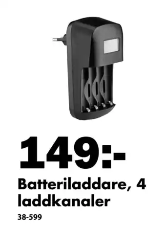 Biltema Batteriladdare, 4 laddkanaler erbjuda