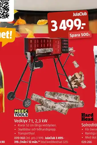 Jula Vedklyv 7 t, 2,3 kw erbjuda