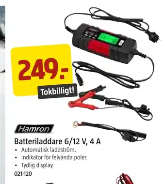 Jula Batteriladdare 6/12 v, 4 a erbjuda