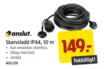 Jula Skarvsladd ip44, 10 m erbjuda