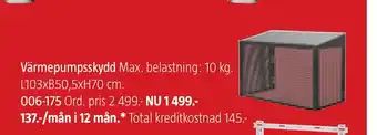 Jula Värmepumpsskydd erbjuda