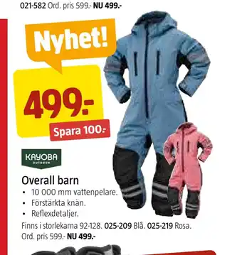 Jula Overall barn erbjuda