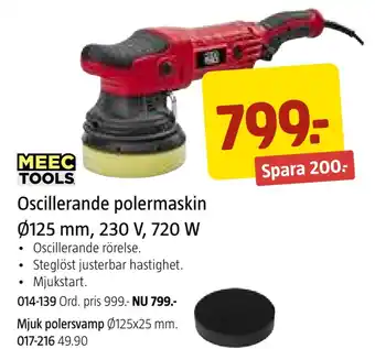 Jula Oscillerande polermaskin ø125 mm, 230 v, 720 w erbjuda